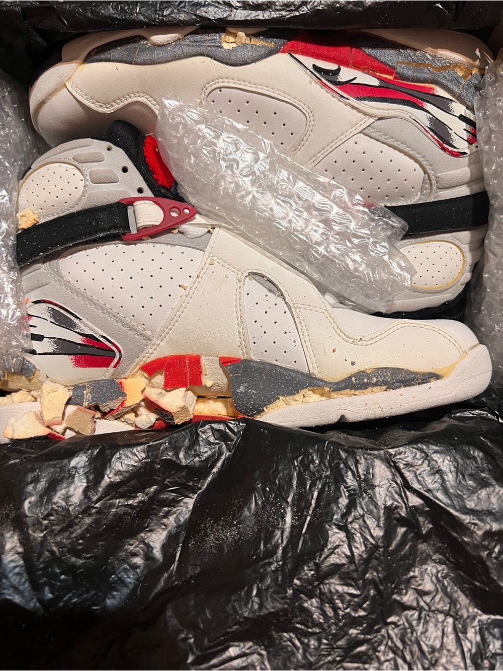 Vintage Nike Air Jordan 1993 Bugs Bunny 8 VIII Rare Size 8 OG White Red
